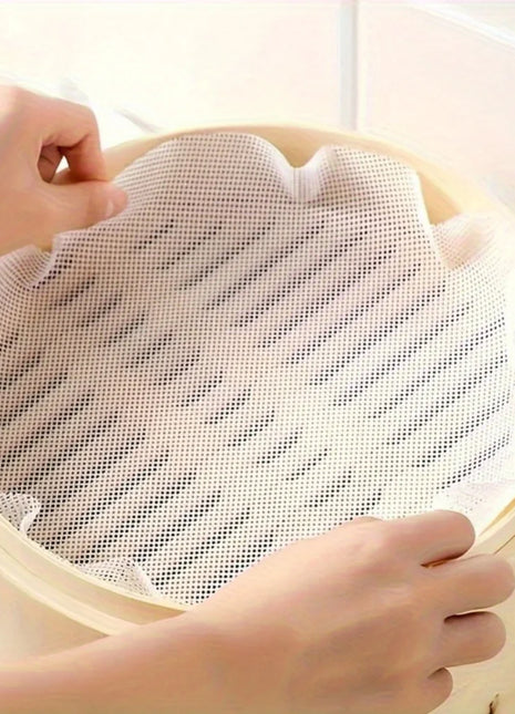 3pcs/set Reusable Silicone Non-Stick Steamer Liners, Round Steaming