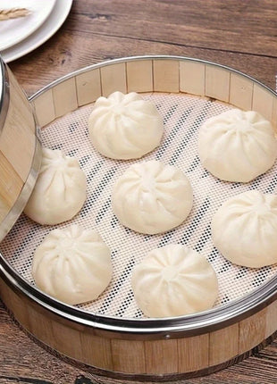 3pcs/set Reusable Silicone Non-Stick Steamer Liners, Round Steaming
