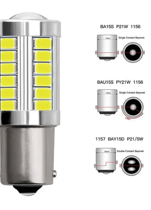 2X 1156 1157 P21/5W BAY15D 7440 7443 3157 33SMD Super Bright Brake