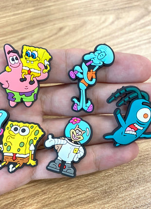 20pcs/set Shoe Charms DIY Spongebob Accessories For PVC Decorations