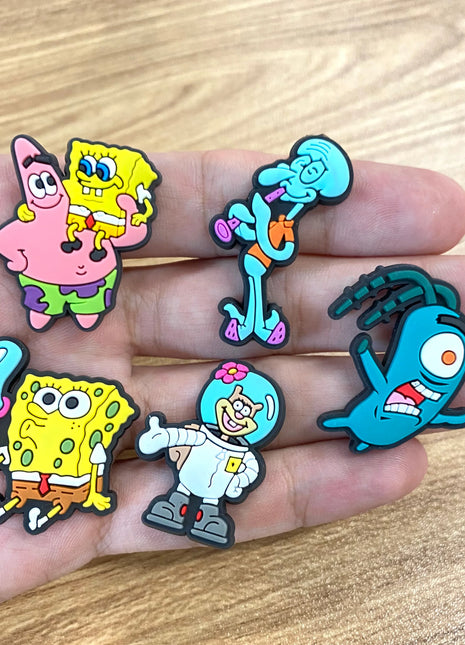 20pcs/set Shoe Charms DIY Spongebob Accessories For PVC Decorations
