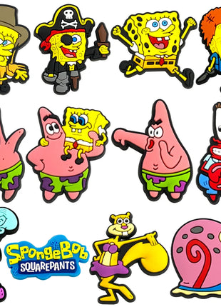 20pcs/set Shoe Charms DIY Spongebob Accessories For PVC Decorations