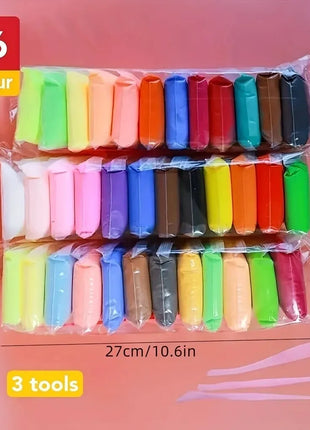 36 Colors Air Dry Clay Set, Ultralight Plastic Clay With Sculpting