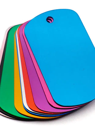 20Pcs Pet Id Dog Tag Aluminum Military Army ID Tag Name Blank Dog Tags