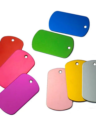 20Pcs Pet Id Dog Tag Aluminum Military Army ID Tag Name Blank Dog Tags