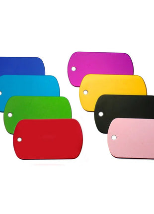 20Pcs Pet Id Dog Tag Aluminum Military Army ID Tag Name Blank Dog Tags