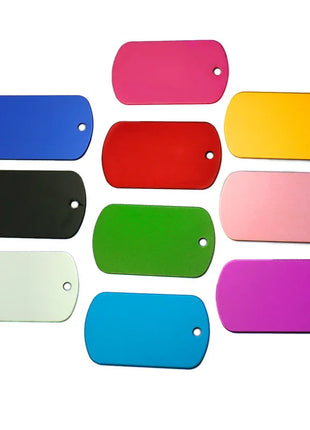 20Pcs Pet Id Dog Tag Aluminum Military Army ID Tag Name Blank Dog Tags