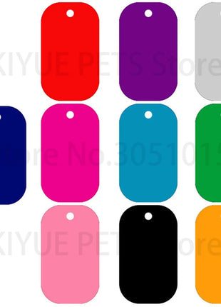 20Pcs Pet Id Dog Tag Aluminum Military Army ID Tag Name Blank Dog Tags