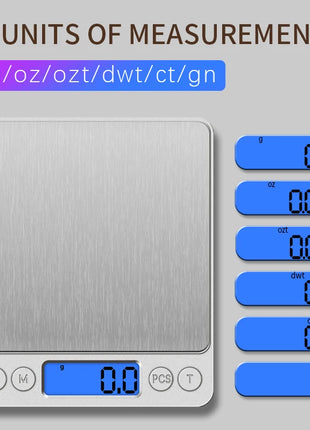 500g/0.01g Jewelry Portable Scale 3kg/0.1g Digital Display Scale