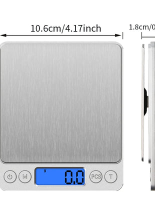 500g/0.01g Jewelry Portable Scale 3kg/0.1g Digital Display Scale