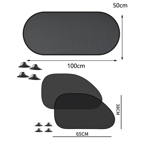 1-5Pcs Universal Car Sunshades Foldable Auto Side Window Rear