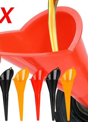Car Long Stem Funnel Gasoline Oil Fuel Filling Tools Anti-splash