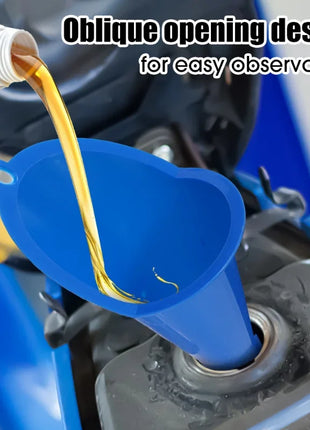 Car Long Stem Funnel Gasoline Oil Fuel Filling Tools Anti-splash
