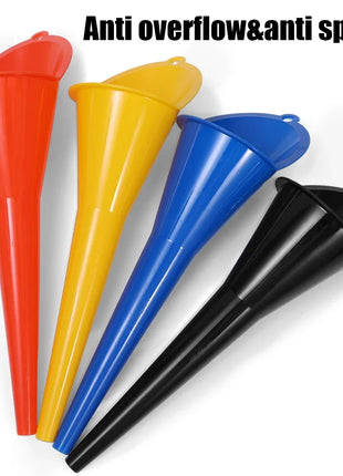 Car Long Stem Funnel Gasoline Oil Fuel Filling Tools Anti-splash