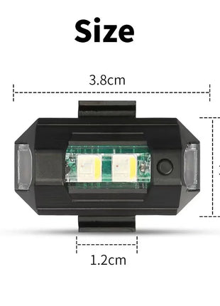 Motorcycle Light Drone Strobe Light 7 Color Mini USB LED