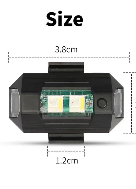 Motorcycle Light Drone Strobe Light 7 Color Mini USB LED