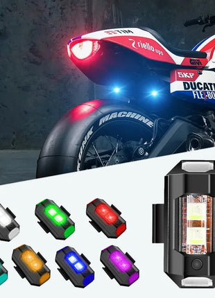 Motorcycle Light Drone Strobe Light 7 Color Mini USB LED
