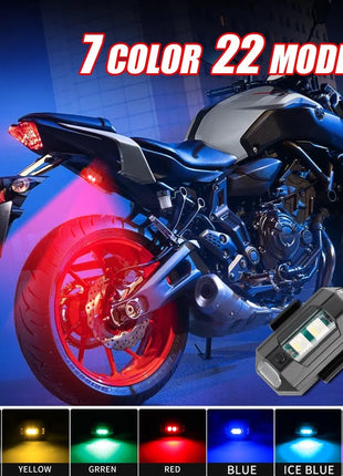 Motorcycle Light Drone Strobe Light 7 Color Mini USB LED