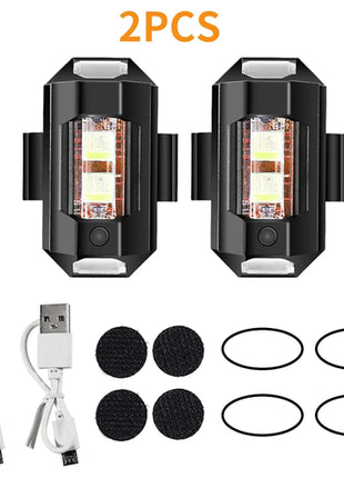 Motorcycle Light Drone Strobe Light 7 Color Mini USB LED