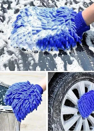 1/3/5pcs Microfiber Car Wash Gloves Auto Gloves Ultra Absorbent Wash