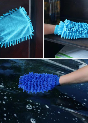 1/3/5pcs Microfiber Car Wash Gloves Auto Gloves Ultra Absorbent Wash