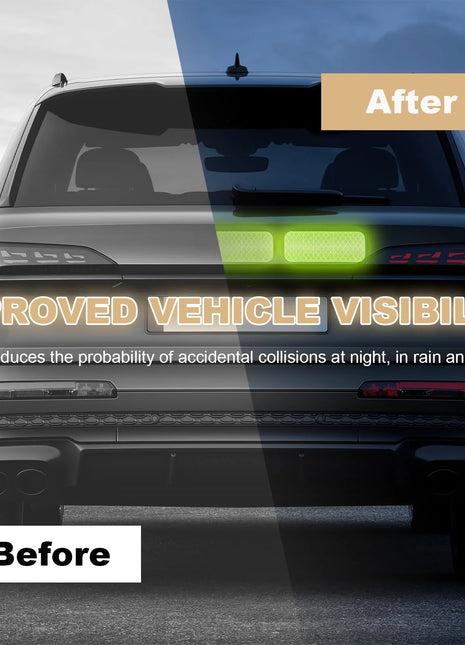 10PCS 3*8CM Car Reflector Safety Strip Stickers Auto Bumper bodywork