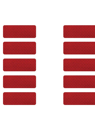 10PCS 3*8CM Car Reflector Safety Strip Stickers Auto Bumper bodywork