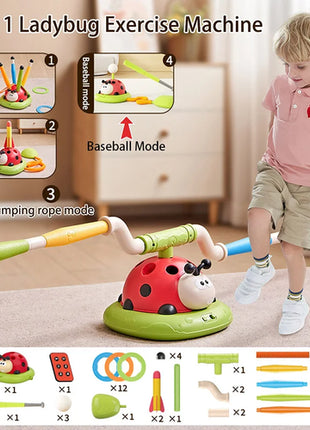 4 Styles Ladybug Multifunction Exercise Machine Ferrule Jump Rocket
