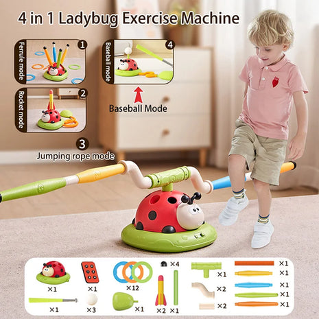 4 Styles Ladybug Multifunction Exercise Machine Ferrule Jump Rocket