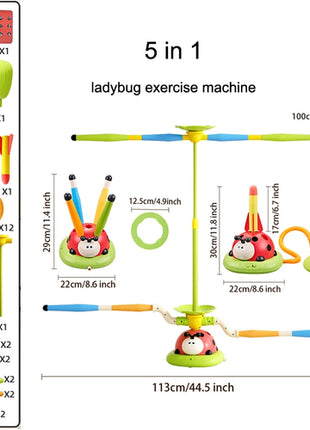 4 Styles Ladybug Multifunction Exercise Machine Ferrule Jump Rocket