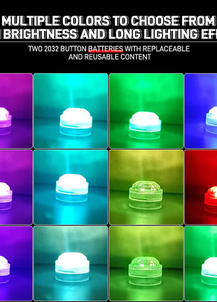1Set Remote Control Car LED Interior Ambient Light - Colorful Adhesive