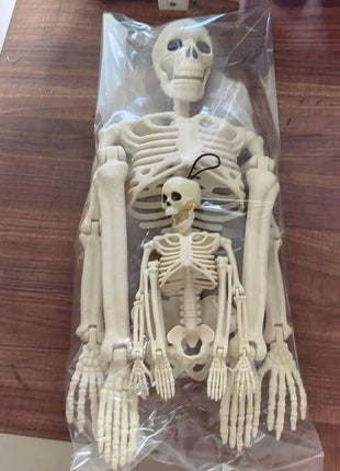 Halloween Movable Skeleton Fake Human Skull Bones Halloween Party Home