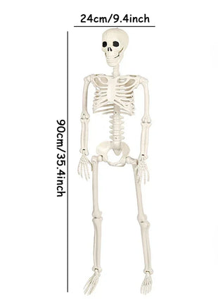 Halloween Movable Skeleton Fake Human Skull Bones Halloween Party Home