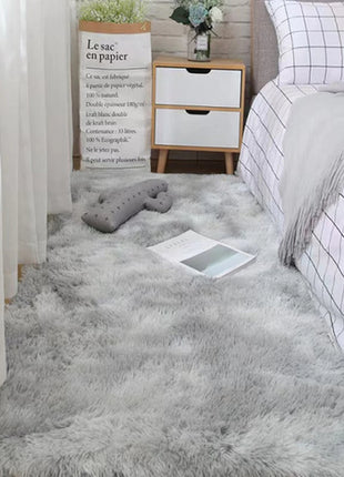 Soft Area Rugs Bedroom Carpet Fluffy Non-slip Tie-Dyed Fuzzy Shag