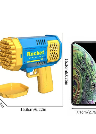 40 Hole Rocket Launcher Handheld Portable Electric Automatic Bubble