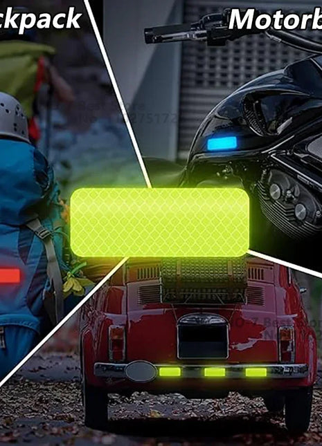 Car Wheel Hub Reflective Stripes Door Safety Opening Warning Sticker