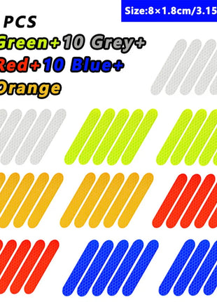 Car Wheel Hub Reflective Stripes Door Safety Opening Warning Sticker
