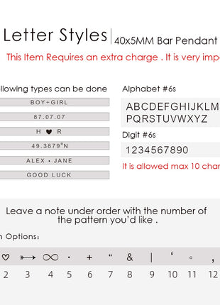 Emanco Four Sides Engraving Personalized Square Bar Custom Name