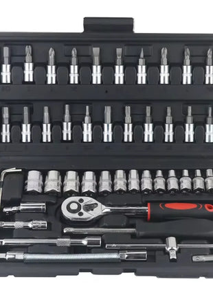 46pcs Car Repair Tool Kit 1/4-Inch Socket Set Car Repair Tool Ratchet