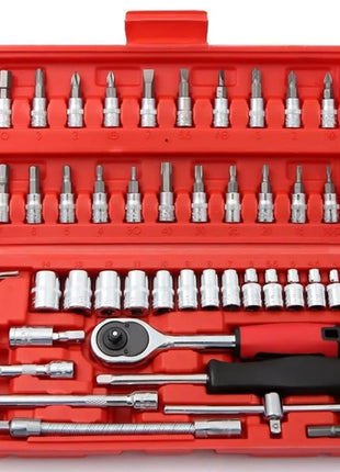 Wrench Set 46 Pcs Tool Kit For Car Tool Screwdriver And Bit Ratchet