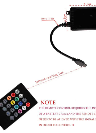 Universal Car RGB Ambient Lights LED Strip Interior Atmosphere Lamps 8