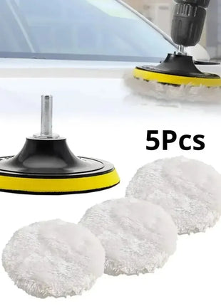5Pcs 3/4/5 Inch Polishing Kit Car Polishing Pad Car Waxing Sponge Disk
