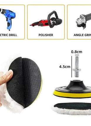 5Pcs 3/4/5 Inch Polishing Kit Car Polishing Pad Car Waxing Sponge Disk