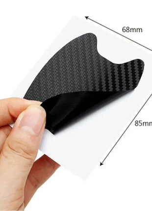 4Pcs Auto Door Sticker Carbon Fiber Scratches Resistant Cover Car