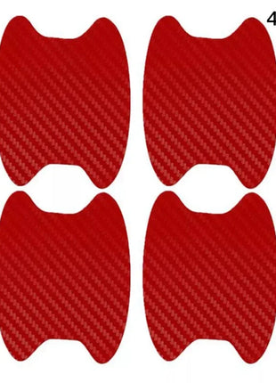 4Pcs Auto Door Sticker Carbon Fiber Scratches Resistant Cover Car