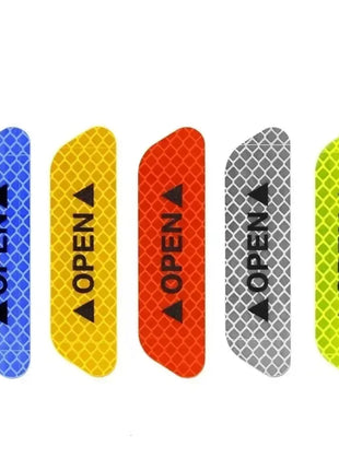 4PCS Reflective Car Door Sticker Safety Opening Warning Reflector Tape