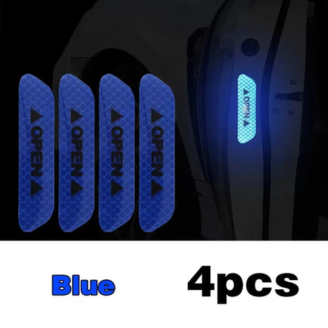 4PCS Reflective Car Door Sticker Safety Opening Warning Reflector Tape
