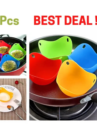 Egg Steamer Silicone Egg Poacher Pods Cooking Tool for Microwave Air