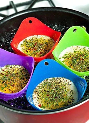Egg Steamer Silicone Egg Poacher Pods Cooking Tool for Microwave Air