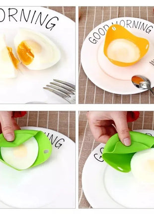 Egg Steamer Silicone Egg Poacher Pods Cooking Tool for Microwave Air